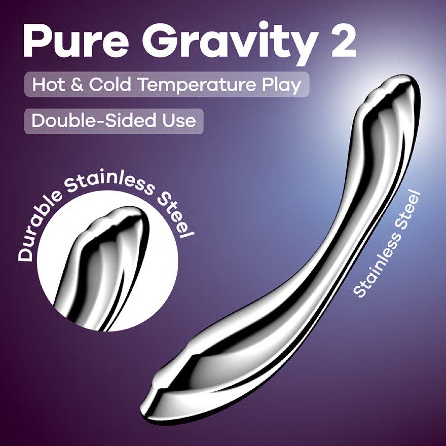 Satisfyer Pure Gravity 2 Çelik Dildo