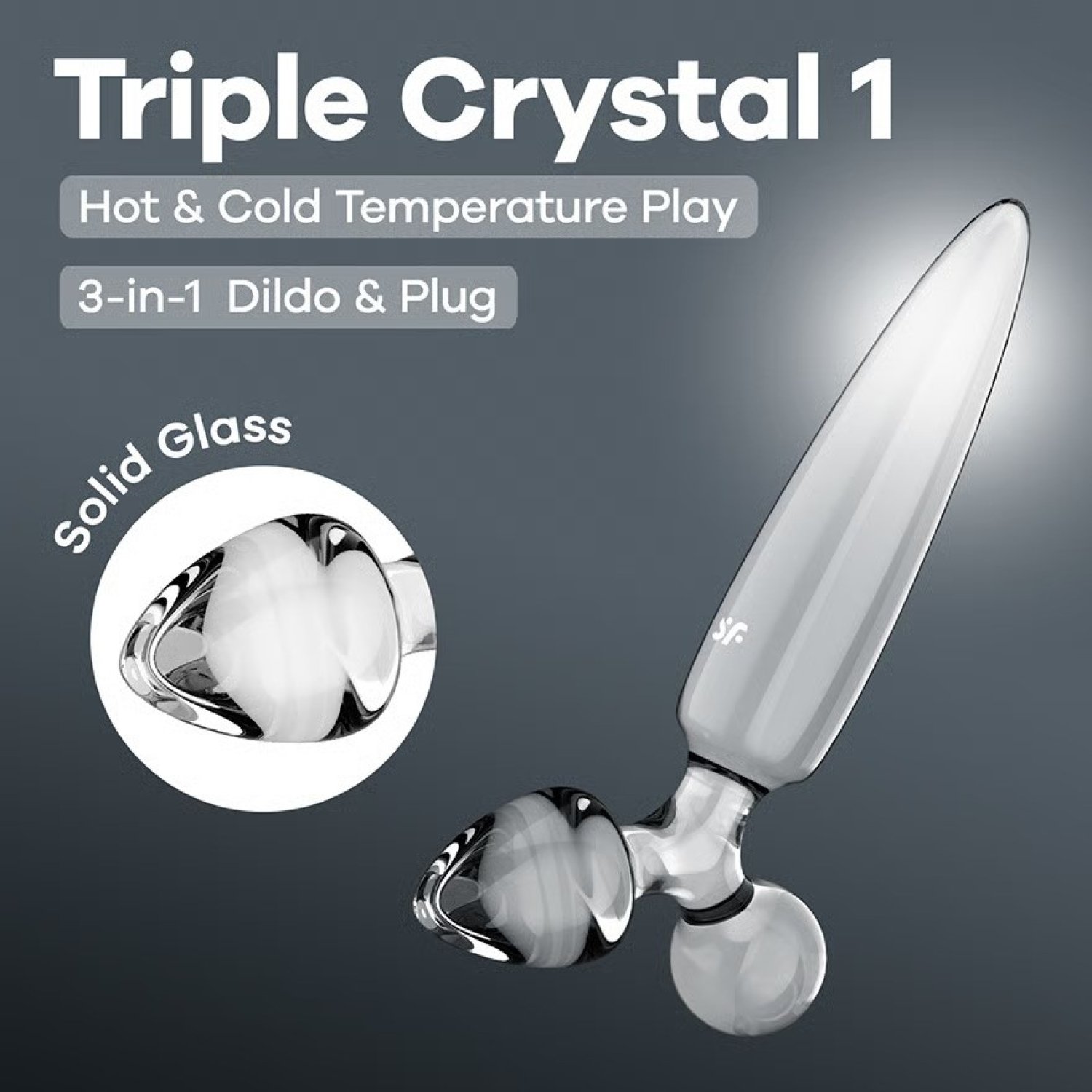 Satisfyer Triple Crystal 1 Cam Plug Dildo