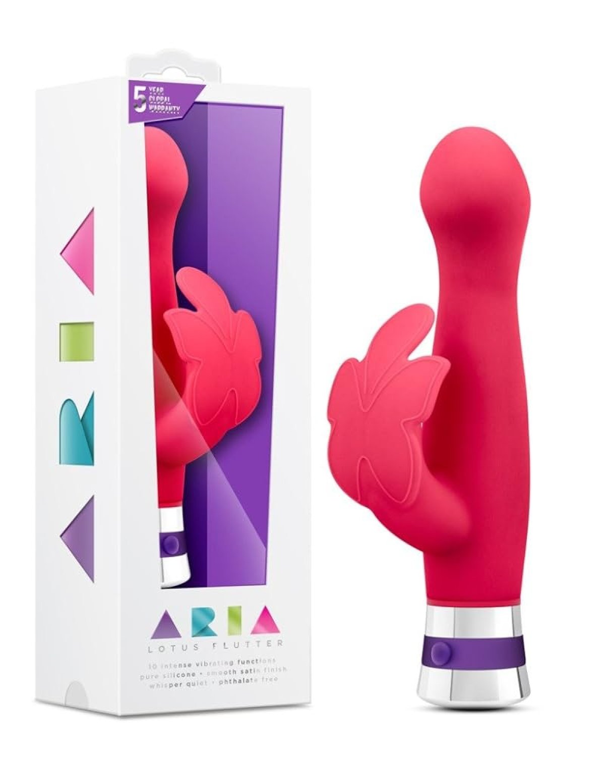 Aria Lotus Flutter G-Bölgesi ve Klitoris Uyarıcı 10 Fonksiyonlu Titreşimli Rabbit Vibratör