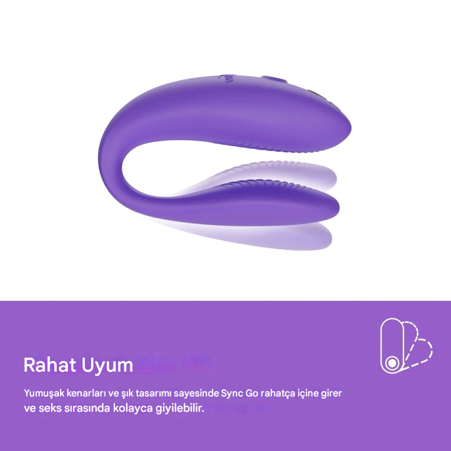 We-Vibe Sync Go Giyilebilir Mor Vibratör