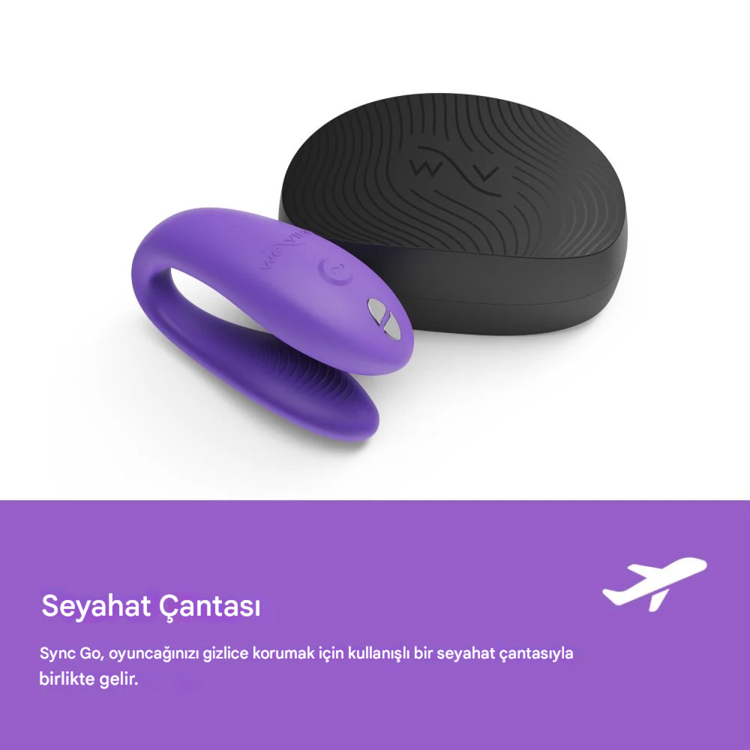 We-Vibe Sync Go Giyilebilir Mor Vibratör