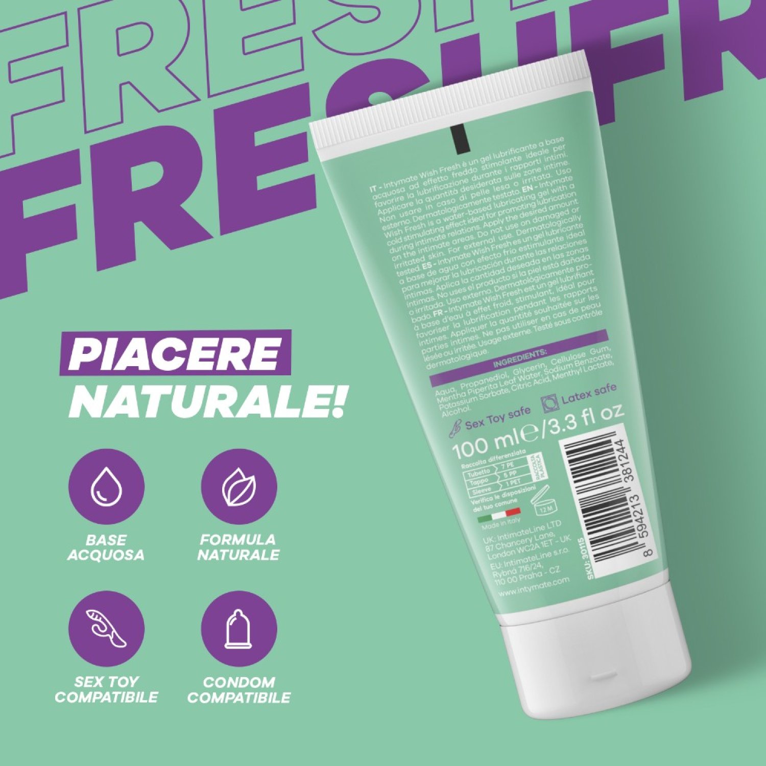 İntimateline Wish Fresh 100 ml Kayganlaştırıcı Jel