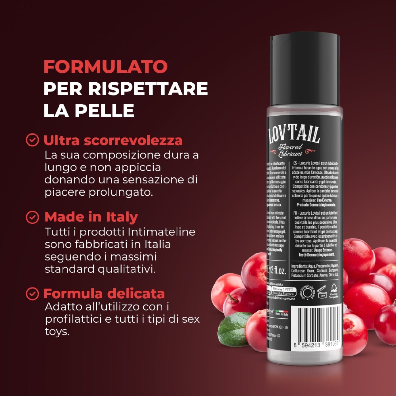 İntimateline Luxuria Lovtail Cosmopolitan Aromalı 60 ml Kayganlaştırıcı Jel