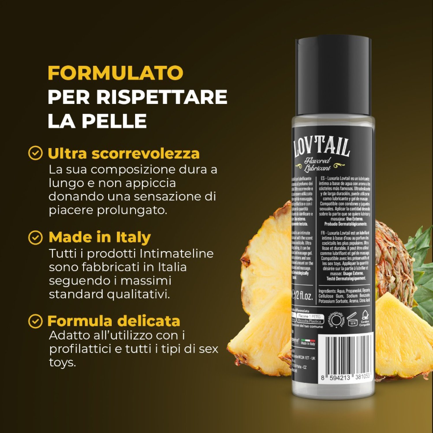 İntimateline Luxuria Lovtail Pina Colada Aromalı 60 ml Kayganlaştırıcı Jel