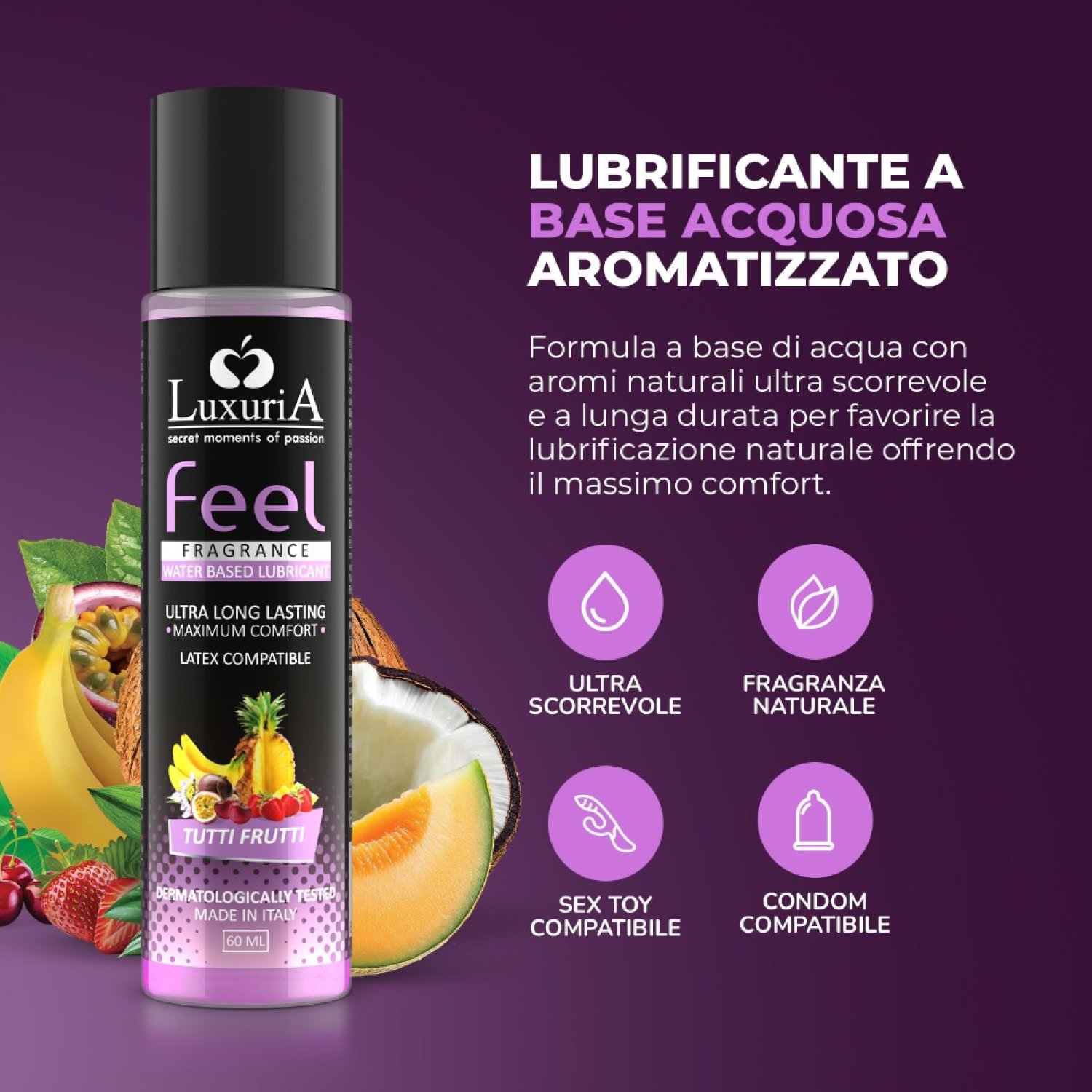 İntimateline Luxuria Feel Tutti Frutti 60 ml Kayganlaştırıcı Jel