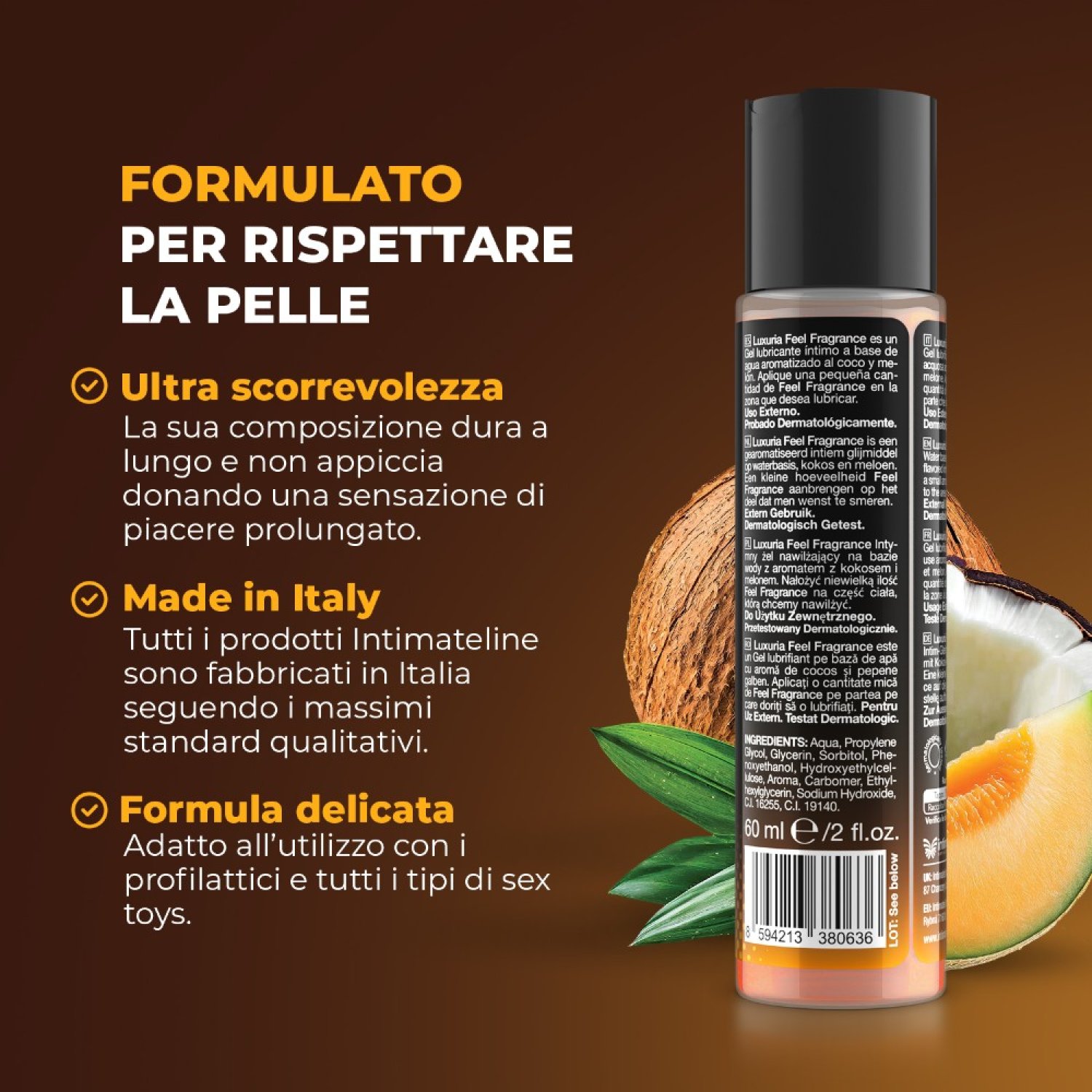 İntimateline Luxuria Feel Coconut&Melone Aromalı 60 ml Kayganlaştırıcı Jel