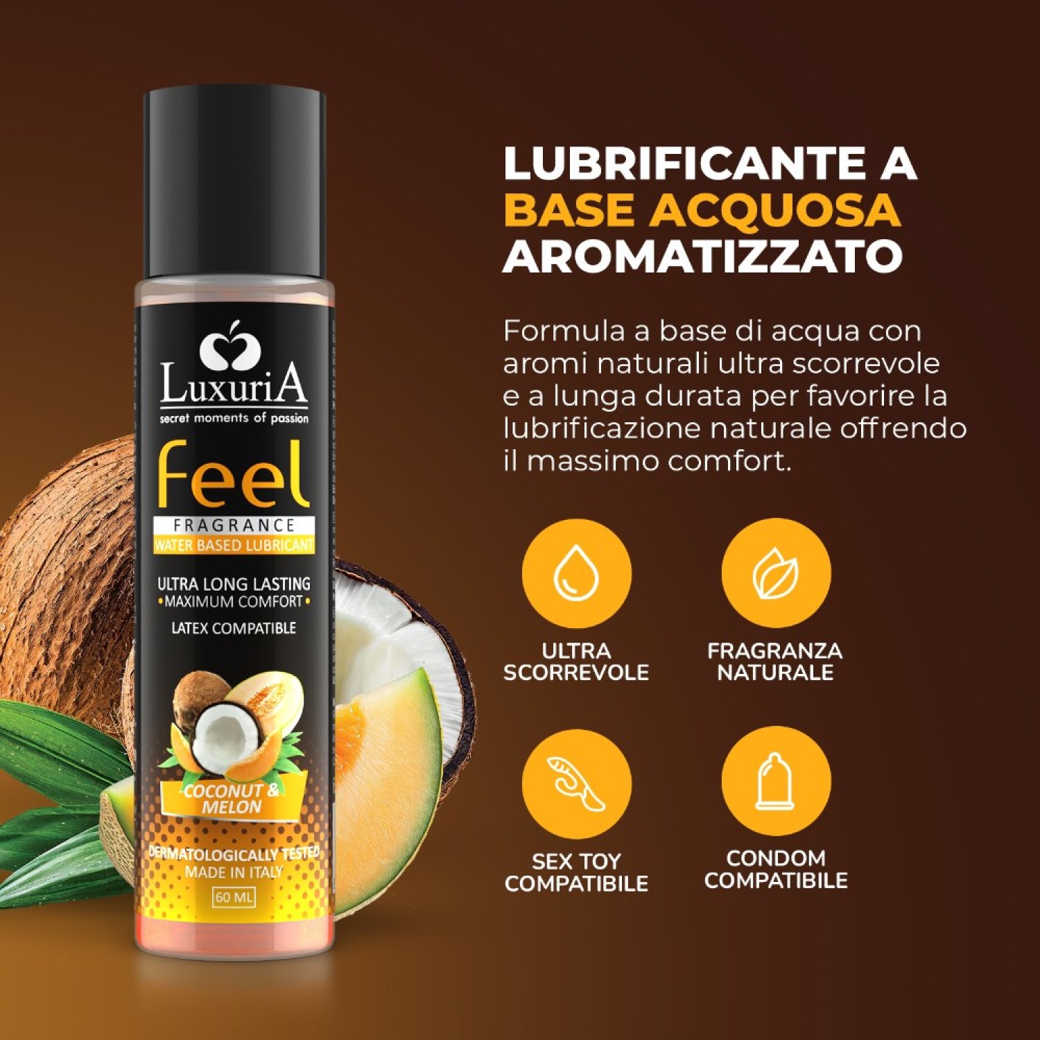 İntimateline Luxuria Feel Coconut&Melone Aromalı 60 ml Kayganlaştırıcı Jel