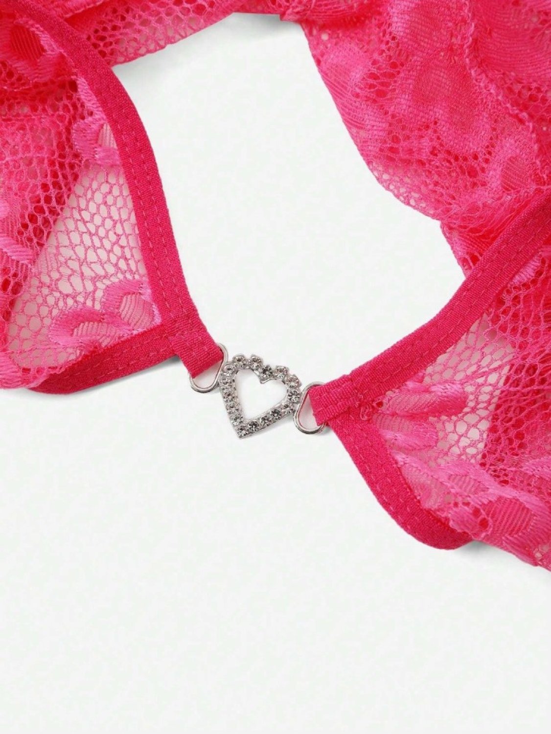 Fuşya Özel Bölgesi ve Sırtı Açık Babydoll Seksi Gecelik