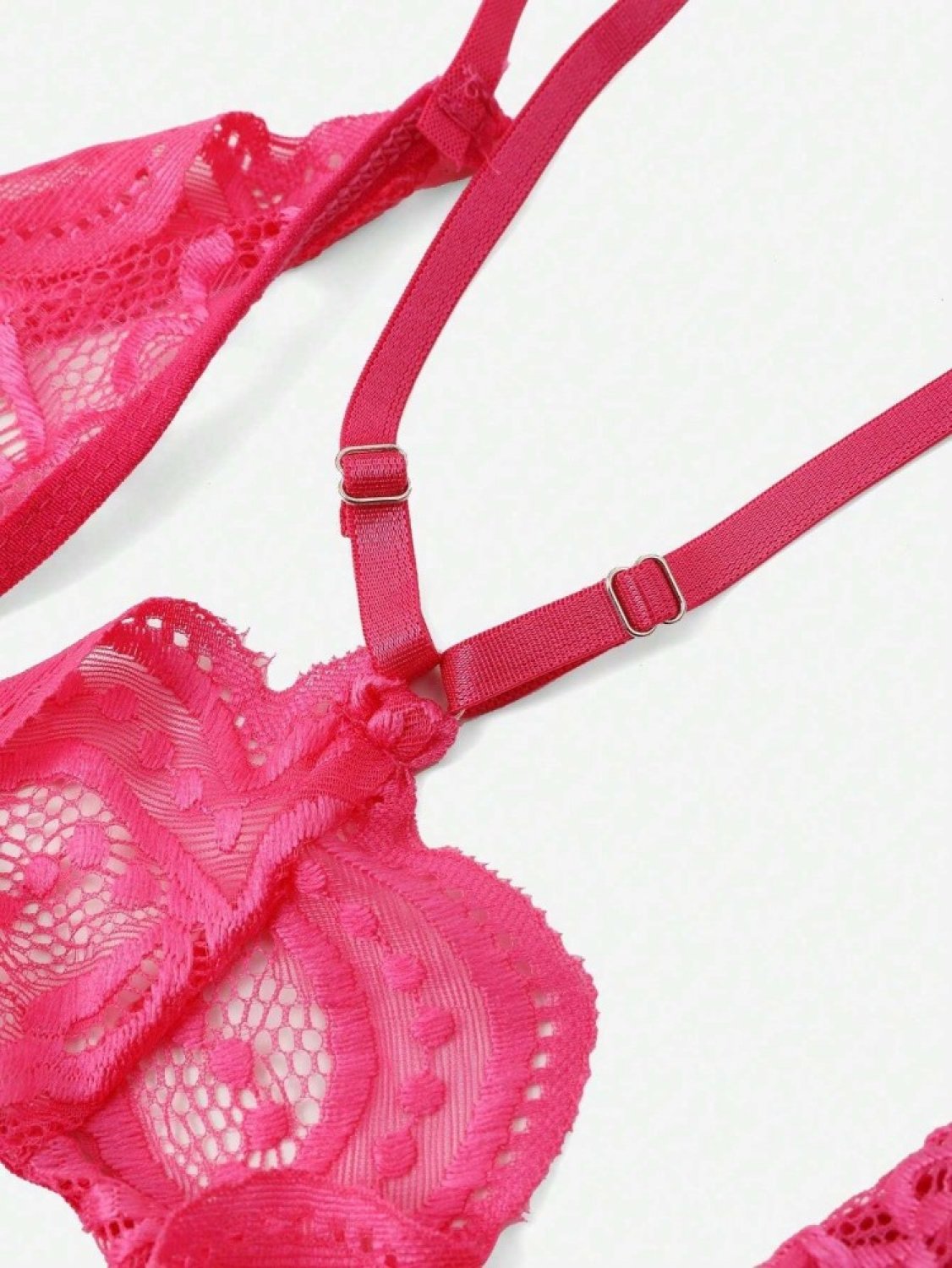 Fuşya Özel Bölgesi ve Sırtı Açık Babydoll Seksi Gecelik