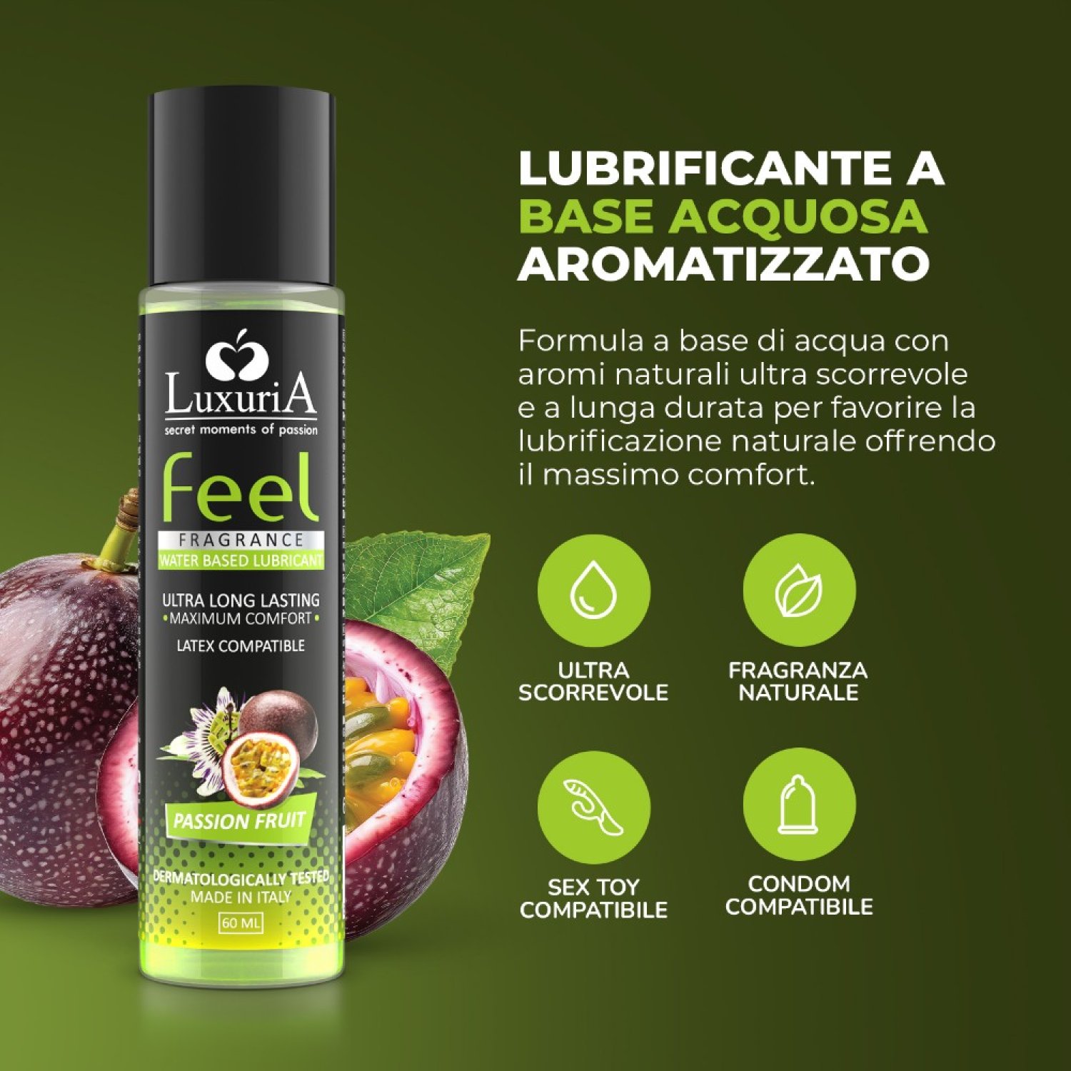 İntimateline Luxuria Feel Passion Fruit Aromalı 60 ml Kayganlaştırıcı Jel