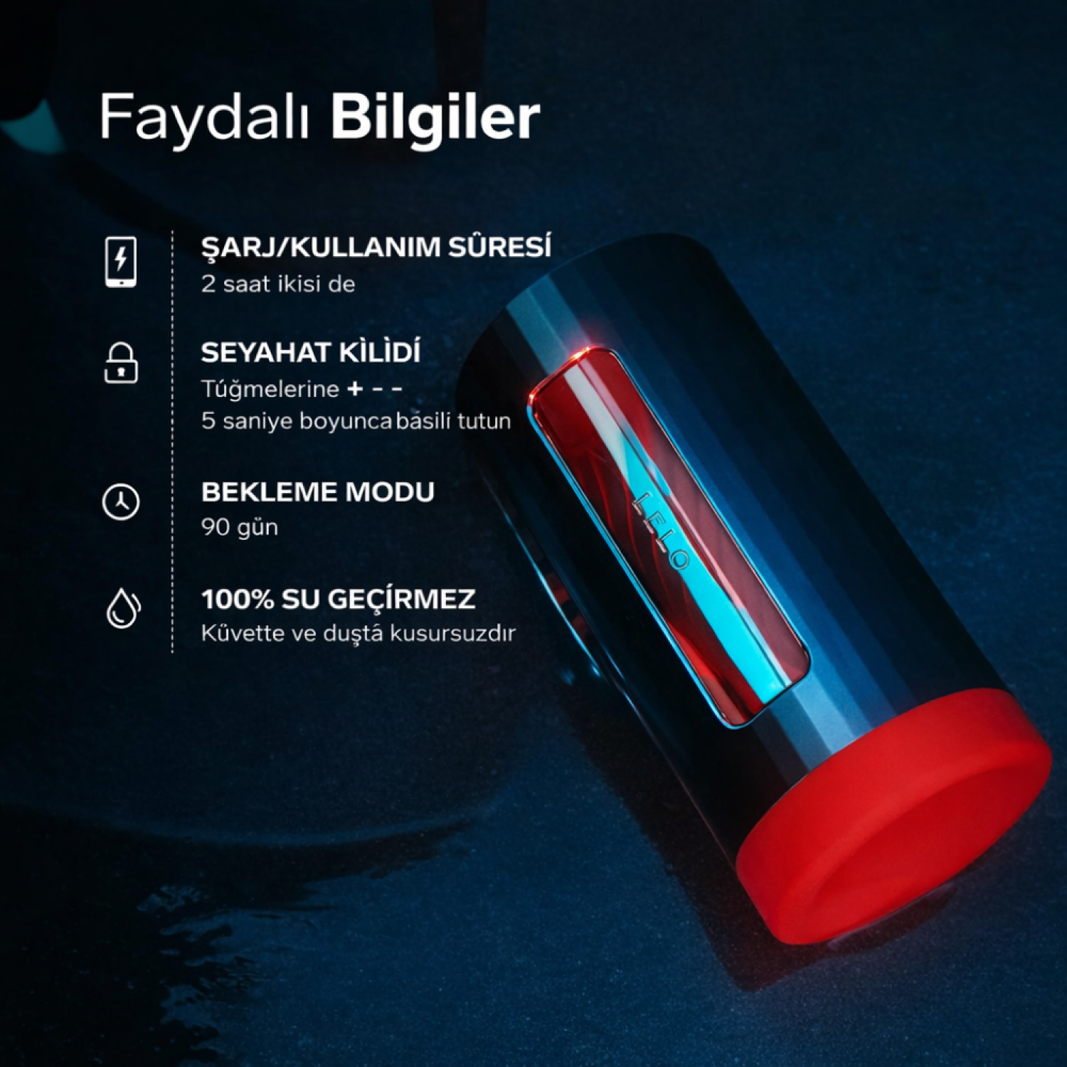 Lelo F1S V3 XL Kırmızı Titreşimli Yapay Zeka Destekli Mastürbatör