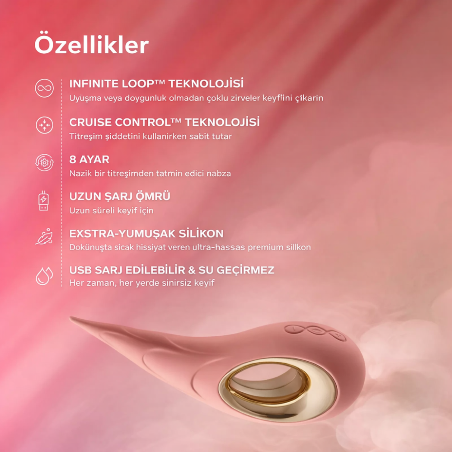 Lelo Dot Cruise Pistachio Cream Premium Hareketli Mini Vibratör