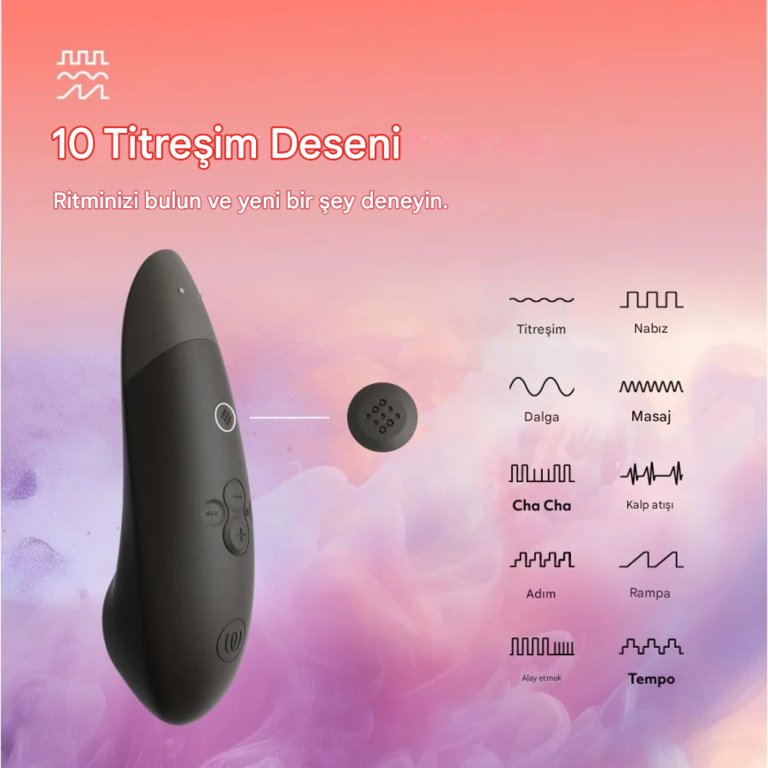 Womanizer Enhance Black Emiş ve Titreşimli 2 si 1 Arada Klitoris Stimülatör Vibratörü