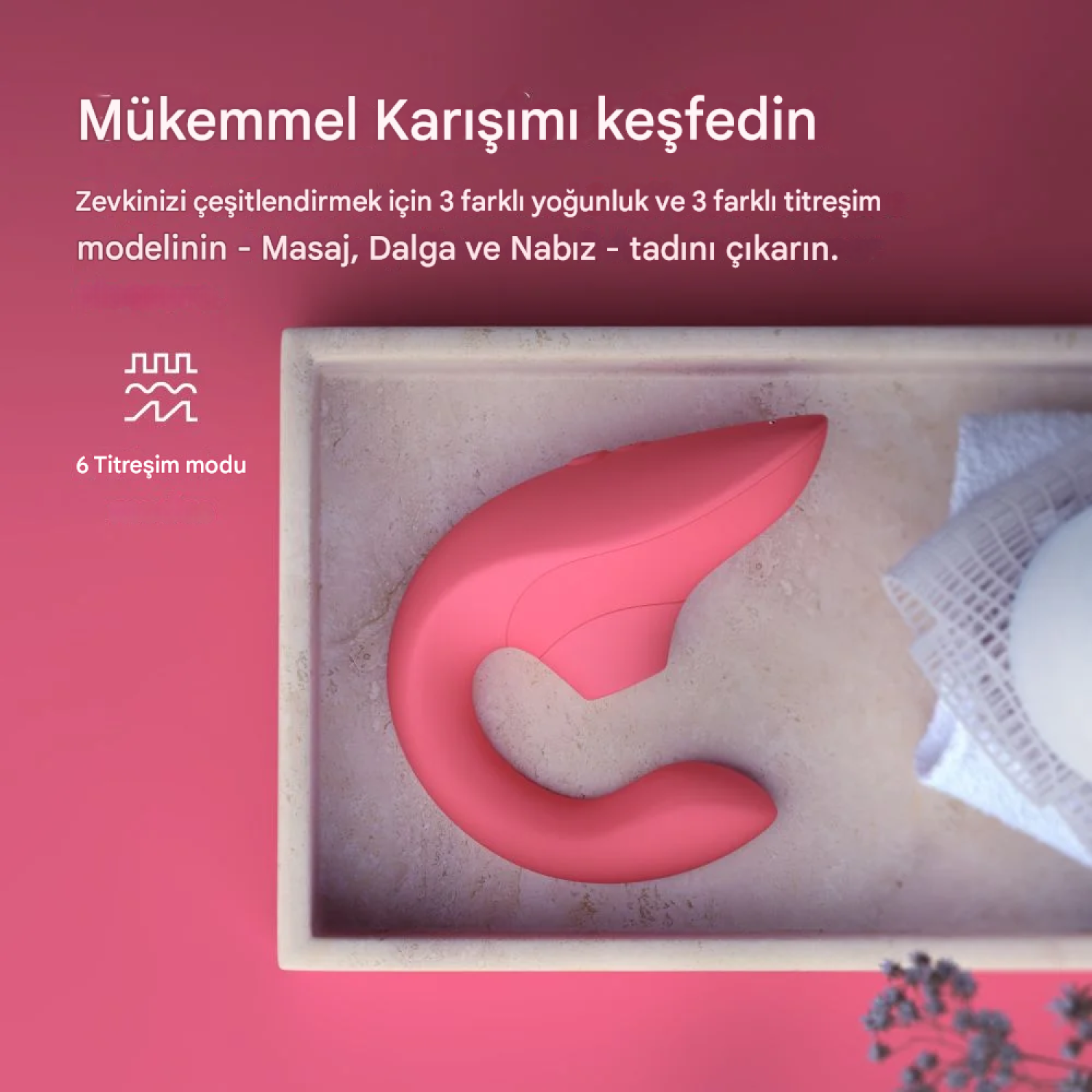 Womanizer Blend Rose Air Pleasure G-Noktası ve Klitoral Rabbit Vibratör ​