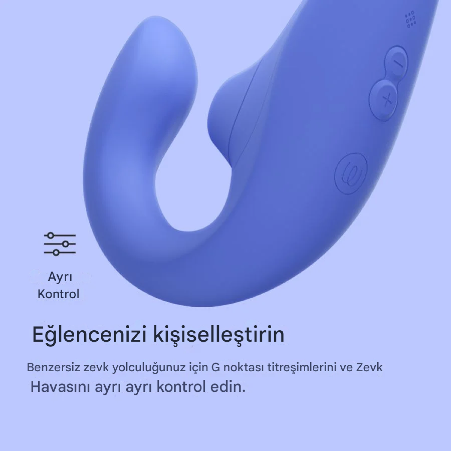 Womanizer Blend Blue Air Pleasure G-Noktası ve Klitoral Rabbit Vibratör ​