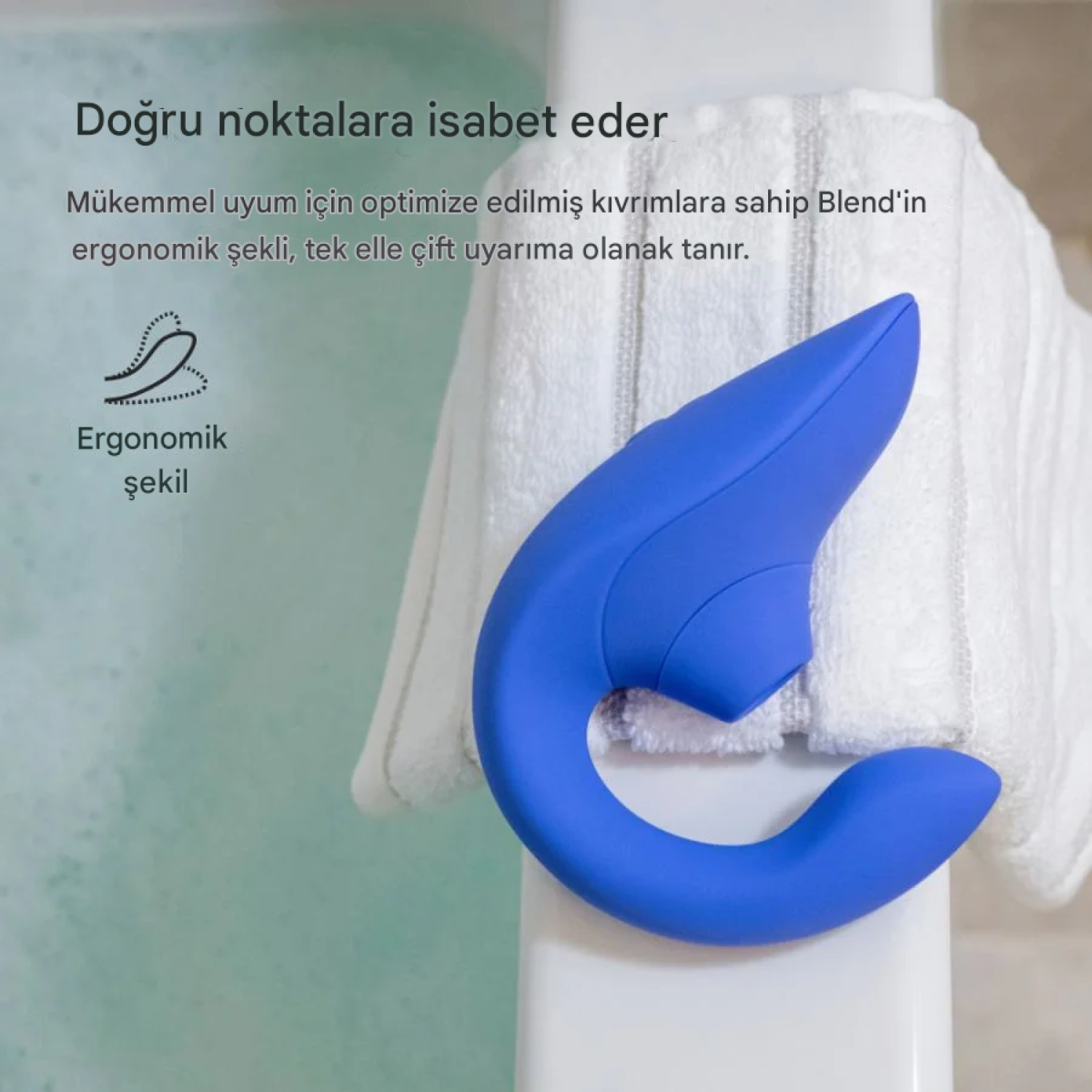 Womanizer Blend Blue Air Pleasure G-Noktası ve Klitoral Rabbit Vibratör ​