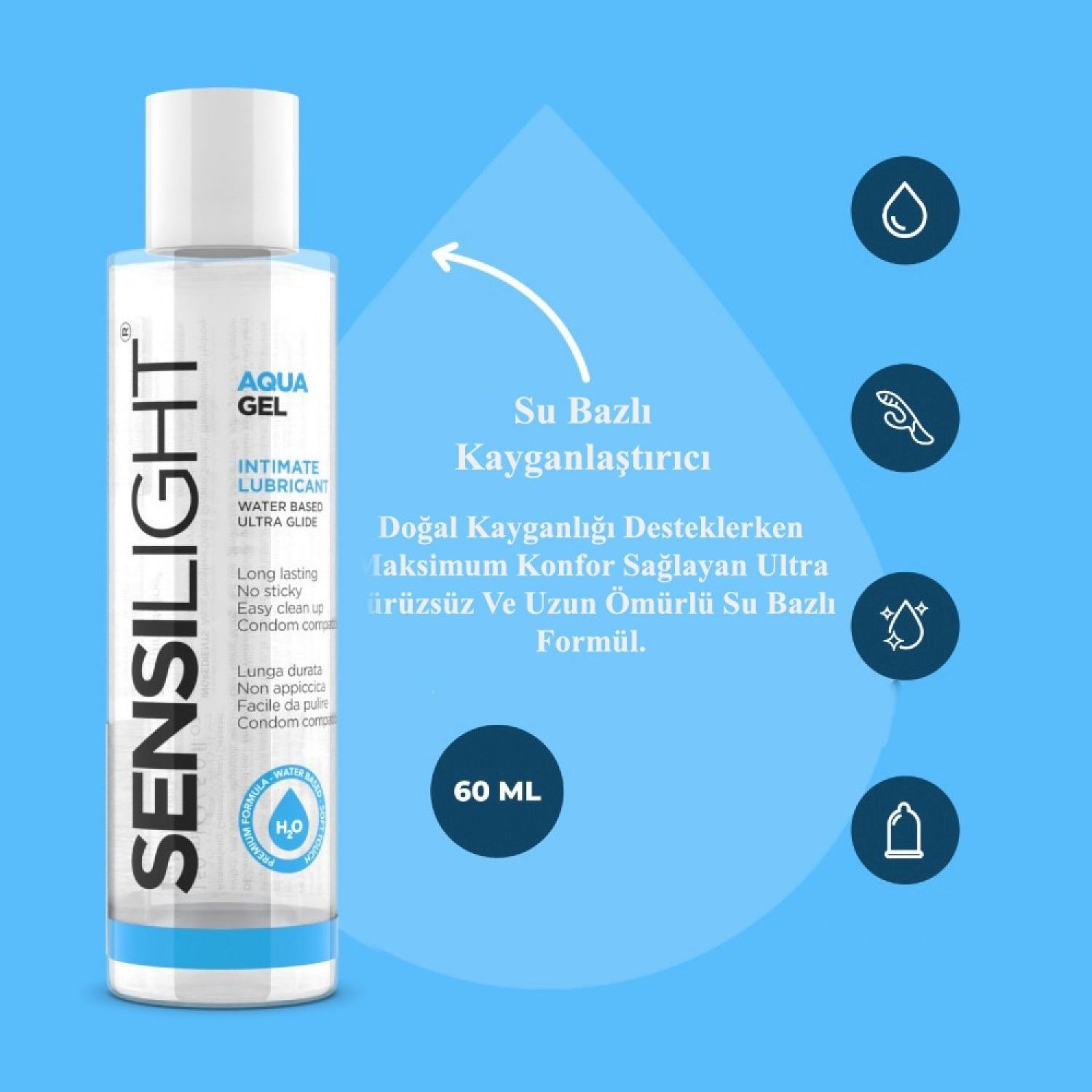 İntimateline Sensilight Aquagel 150 ml Kayganlaştırıcı Jel